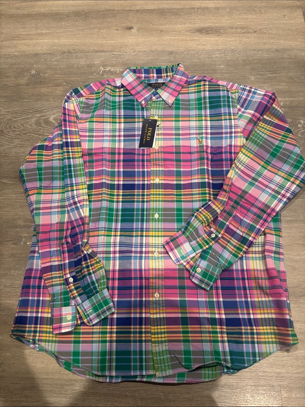 Polo by Ralph Lauren Multicolor Plaid Button-Down Shirt - Pink, Green, Blue